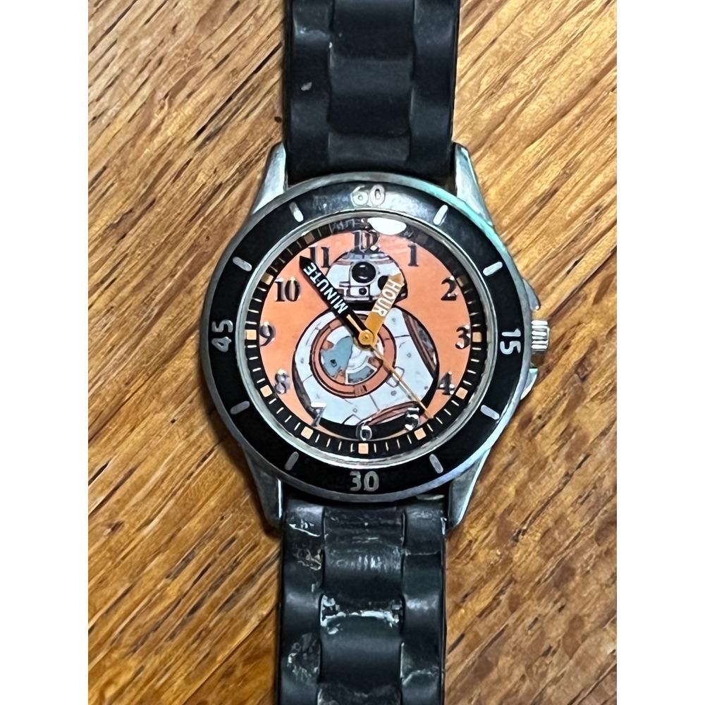 Star Wars BB-8 Watch Accutime SWM3046TG Black Silicone Strap Japanese Movement